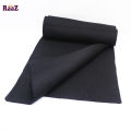 Solid Black Knitted Fabrics Zigzag Design Premium Scarf Muffler - Maflar For Men.