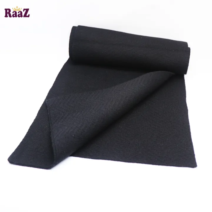 Solid%20Black%20Knitted%20Fabrics%20Zigzag%20Design%20Premium%20Scarf%20Muffler%20-%20Maflar%20For%20Men%20-%20Image%203