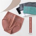 Women's Underwear Panties High Waist Briefs Solid Color Breathable Comfortable Underpants Seamless Lingerie Girls Fashion Briefs. 