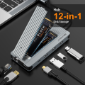 M.2 SSD enclosure type c docking station Hdmi ethernet RJ45 adapter nvme usb for macbook air switch Thunderbolt dell laptop pc.