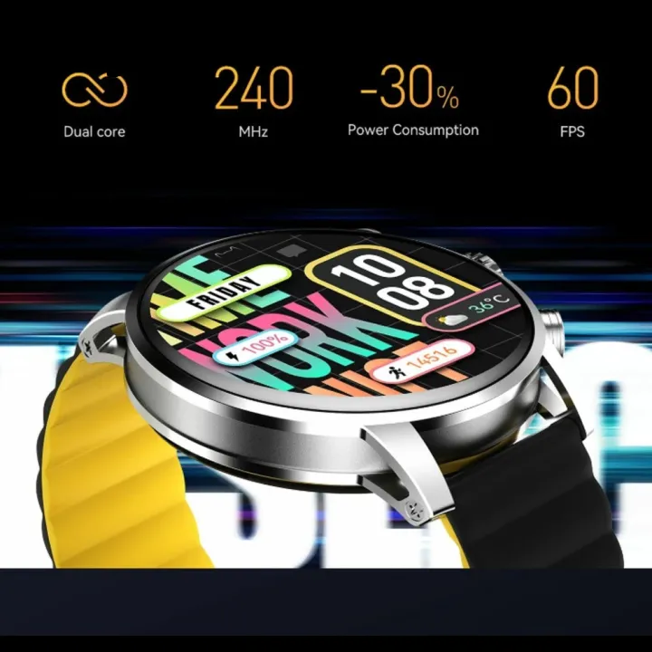 Kieslect%20Smart%20Calling%20Kr2%20Watch%201.43%20FHD%20AMOLED%20Display%20with%20AOD%20Dual%20Core%20Triple%20Speed%202.5D%20GPU%20Super%20Dynamic%20Watch%20-%20Image%202