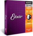 Elixir Strings 11027 Nanoweb 80/20 Acoustic Guitar Strings - .011-.052 Custom Light. 