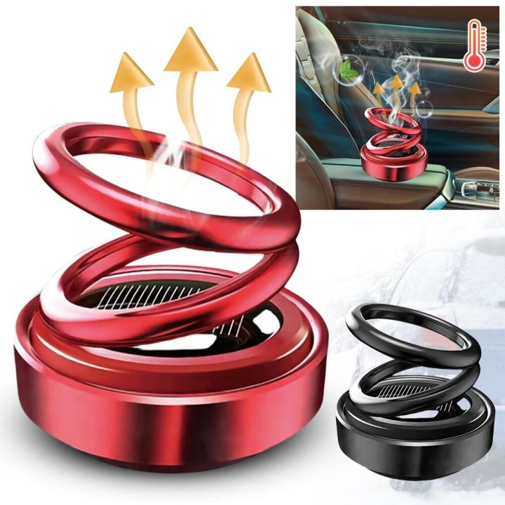 Solar Energy Car Perfume Diffuser 360 Rotating Flavoring Car Parfum Car Aromatherapy Car Air Freshener Auto Interior Accessories