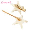 Starfish Hairpins Vintage Seashell Hairpin Set Stylish Anti-slip Stainless Side Clips for Women's Hair Lightweight Exquisite Hair Accessories Sweet Hair Clips. 