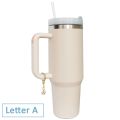 White Handles, Personalized Know-Youri Tumbler, Water Bottle Accessories, Cup, Stan, 2 Pieces, Letter Charm, Other Letter Charm, Chain.