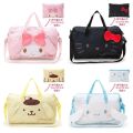 Sanrio Hello Kitty Cinnamoroll Cartoon Folding Women's Travel Bag Carry-on Duffel Bag Crossbody Bag Adjustable Trolley Case. 