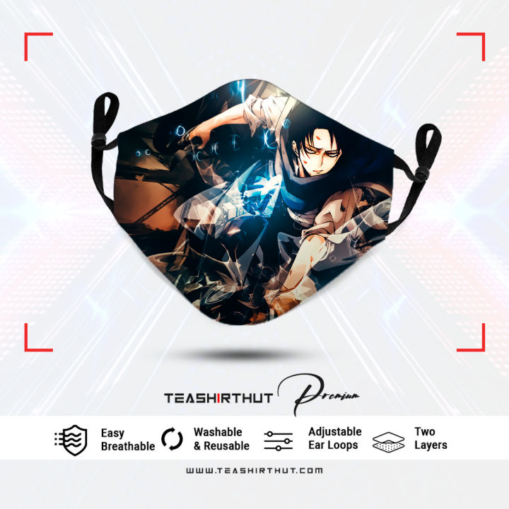 Eren Yeager Attack On Titan  Exclusive Anime Design Edition Facemask