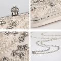 Women's Clutch Bag Crystal Pearl Clutch Purse Luxury Handbag Embroidery Evening Bag Wedding Bag for Bridal Shoulder Bag ZD1529. 