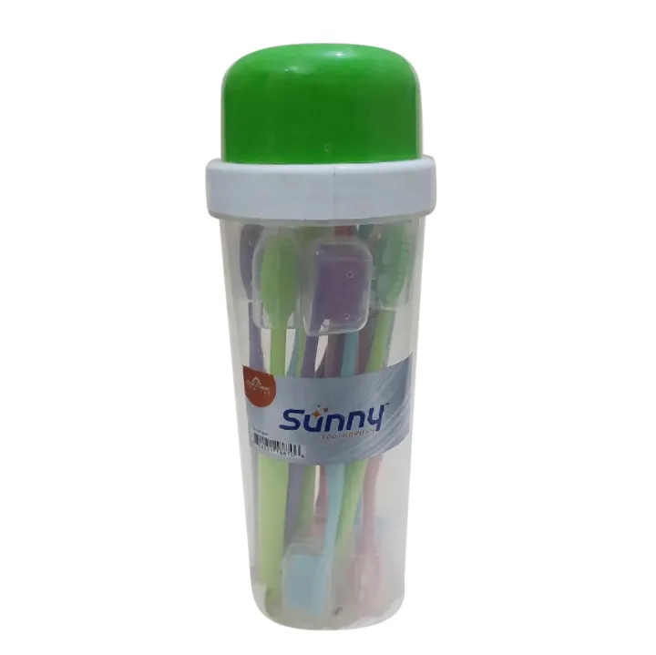 Sunny%20toothbrush%20soft%20multicolour%2024%20psc%20with%20cap%20and%202%20water%20pot%20jar%20free%20-%20Image%203