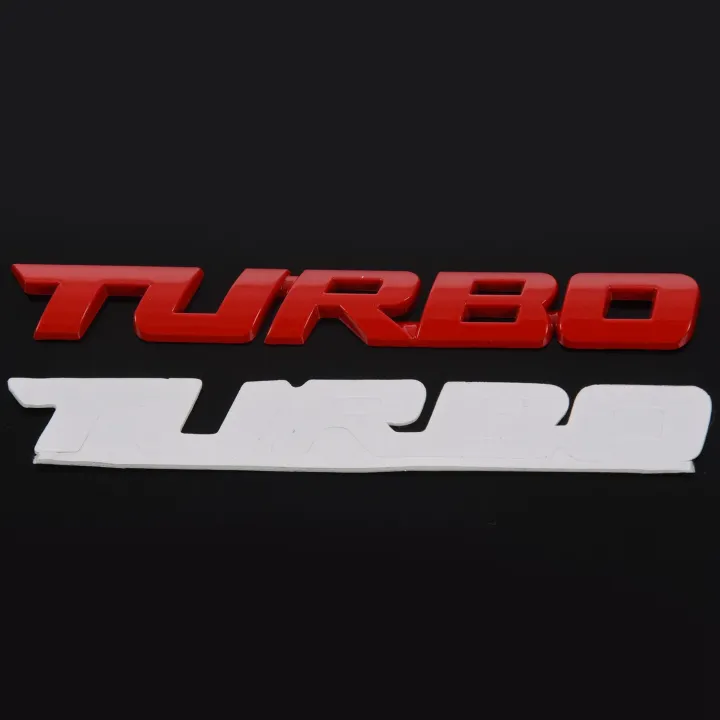 TURBO%20Universal%20Car%20Motorcycle%20Auto%203D%20Metal%20Decal%20Sticker,%20Red%20-%20Image%204