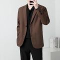 BataBata Spring Brown Black Blazer Men Slim Fit Fashion Social Mens Dress Jacket Business Formal Jacket Men Office Suit Jacket S-3XL.