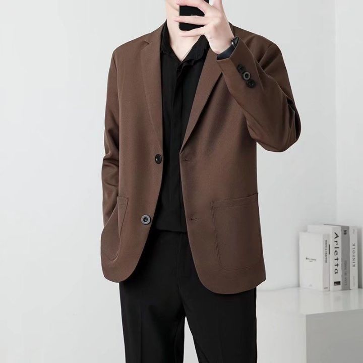 BataBata%20Spring%20Brown%20Black%20Blazer%20Men%20Slim%20Fit%20Fashion%20Social%20Mens%20Dress%20Jacket%20Business%20Formal%20Jacket%20Men%20Office%20Suit%20Jacket%20S-3XL%20-%20Image%202
