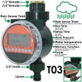 Garden Automatic Watering System Timer Rain Sensor Solar LCD Electronic Drip Irrigation Controller Greenhouse Irrigator. 