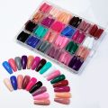 576pcs Press on Nail Colorful Nails Acrylic Full Cover Nail Tips Ballet Wear Nail Press On Nails With Gel DIY Manicure Tool. 