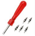 VALVE CORE KEY WHEEL TYRE INNER TUBE VALVE REMOVER REMOVAL TOOL and 5 pics VALVE. 