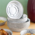 Tinfoil Tray For Air Fryer Tinfoil Box Oven Baking Tray Aluminum Foil Box Disposable Tableware Aluminum Foil Bowl Lunch Box.