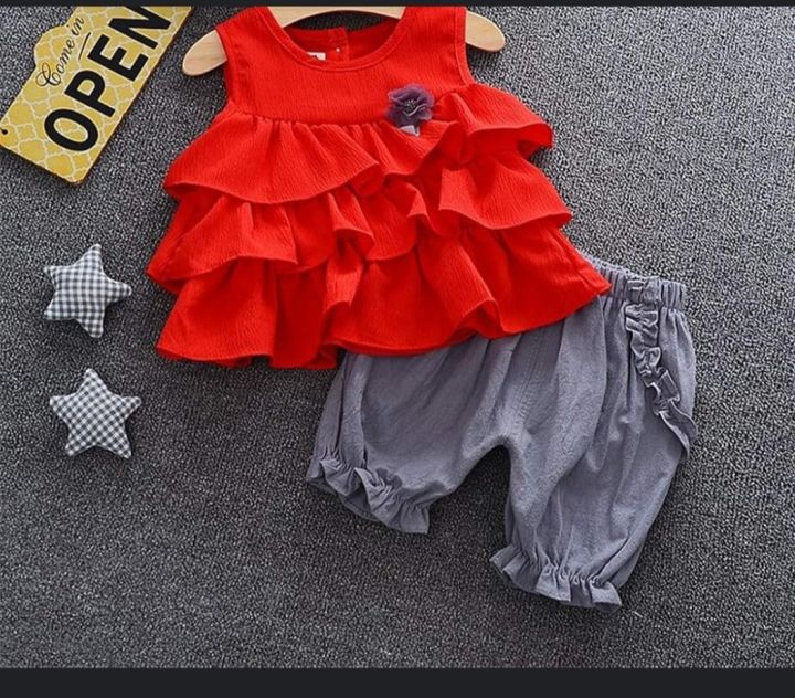 New Baby Girls Fashionable Premium Quality Beautiful Party Dress With HAIR BAND One Piece Baby Dress for 1-5