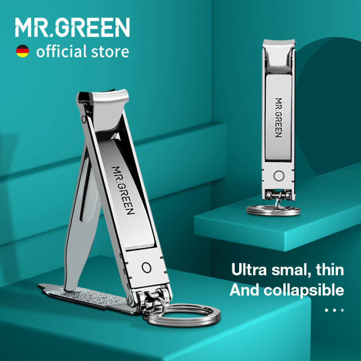 MR.GREEN Ultra-Thin Nail Clippers Collapsible Portable Travel Fingernail Nail Scissors Cutter Stainless Steel Manicure Tools FeeoiF