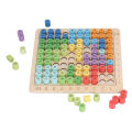 3 in 1 Multiplication Math Board Toy Wooden Brain Development Math Counting Toy for Children Early Learning Educational Toy. 