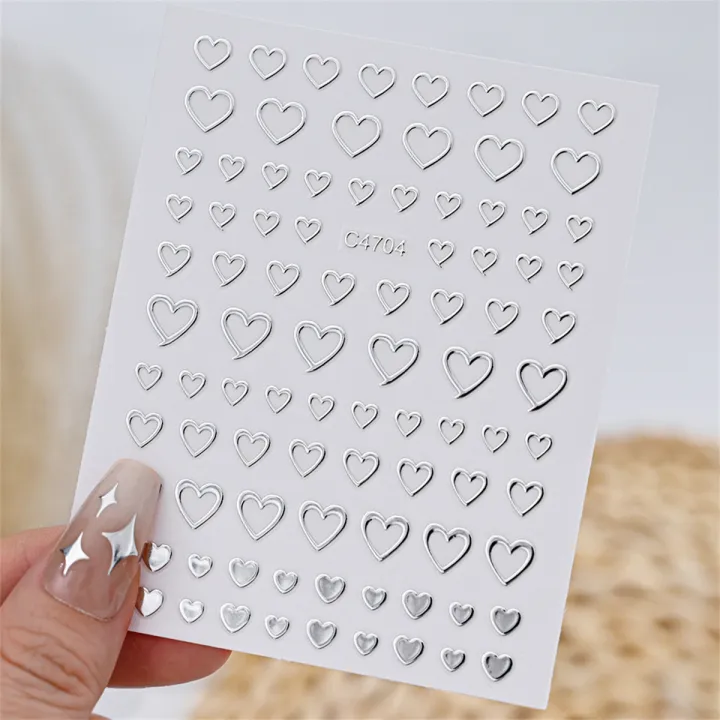 5pcs%203D%20Ranbom%20Mix%20Shape%20Silver%20Nail%20Nail%20Art%20Decoration%20Stickers%20Luxury%20Kawaii%20Star%20Series%20Sliders%20Decals%20Nail%20Accessories%20DIY%20-%20Image%206