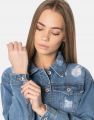 Pavilion DNMX ripped jeans for women Blue Denim Jacket - Casual Slim Fit with Button Closure  High-quality denimDenim Jacket, Women's Jacket, Casual Jacket, Blue Jacket, Streetwear, Outerwear, Slim Fit, Fall Fashion, Jean Jacket,. 