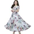 Women's Stylish Digital Print Long Gown Maxi Dress One Piece Casual Kurti. 