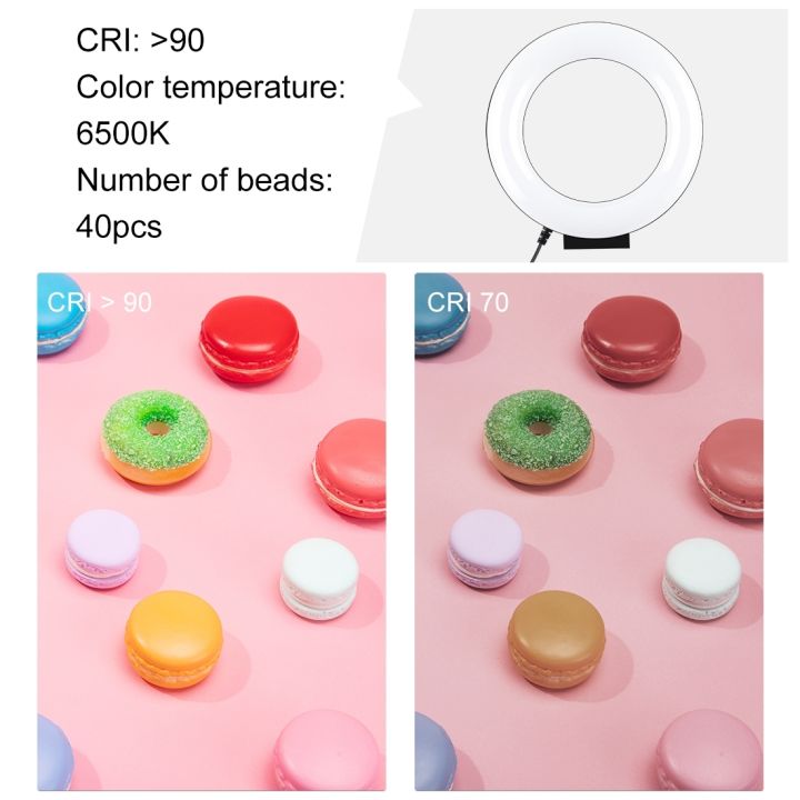 PULUZ%204.7%20inch%2012cm%20Ring%20Light%20+%20Desktop%20Tripod%20Selfie%20Stick%20Mount%20USB%20White%20Light%20LED%20Ring%20Selfie%20Beauty%20Vlogging%20Photography%20Video%20Lights%20Kits(Black)%20-%20Image%205