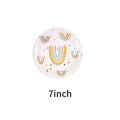 CHEEREVEAL Bohemian Rainbow Birthday Party Tableware Supplies Boho Disposable Paper Plates Paper Cups Paper Napkins Tablecloths Happy Birthday Banners Family Gathering Decors. 