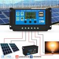 Solar Charge Controller 12V 24V Solar Panel Lcd Display Digital PWM Charge Controller 10A Charging And Output - Solar Panel.