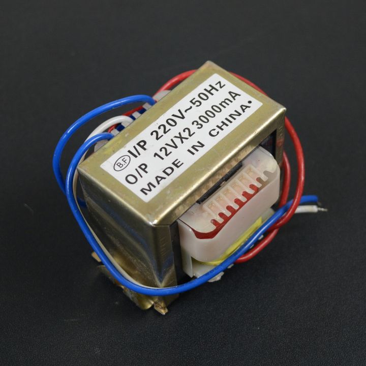 CHINESE 3Amp 12V Transformer 12V-0-12V 3000mA Input AC 220V 50Hz Output DC 12 Volt 3A Step Down Transformers For Power Supplies Adapters Electronics Project DIY - Multi Plug
