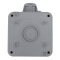 Outdoor Waterproof Switch Socket Box, EU 250V Surface Mounted Waterproof Socket Splashproof for Kitchen.