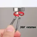 Strong Neodymium Magnetic Hooks 360°Rotating Carabiner Magnet Ring Magnetic Refrigerator Hook Home Kitchen Bathroom Suction Cup. 