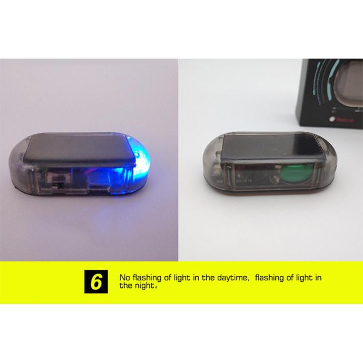 1 Pc Universal Car Solar Power Alarm Lamp Security System Flash Blinking Anti-Theft Caution LED Light