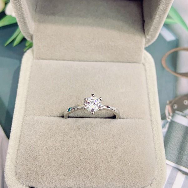 Silver Color Plated Stone Finger Ring for Women