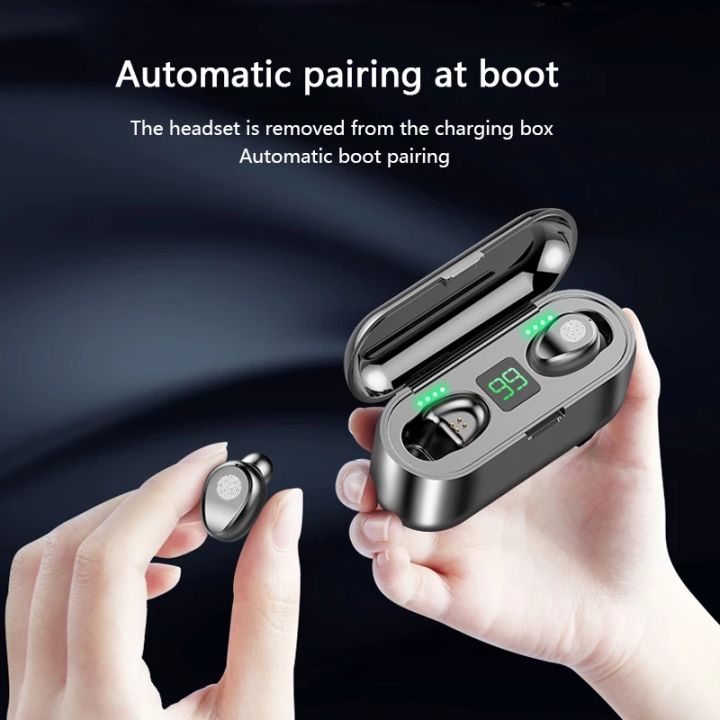 Timack%C2%AE%20F9%20TWS%20Wireless%20Earbud%20Bluetooth%20Earphone%20HIFI%20MUSIC%20Stereo%20Headphone%20With%20Mic%20Touch%20Control%20Headset%20For%20iPhone%20Xiaomo%20Samsung%20-%20Image%207