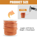 Copper Wire, 99.9% Soft Pure Bare Copper Wire for Gardening, Electroculture,16 Gauge/ 1.3 mm Diameter, 127 Feet,1 Pound Durable.