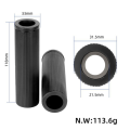 Universal Bicycle 22mm Inner Diameter Handlebar Cover Through Hole with Plug Silicone Handlebar Cover, Black Easy to Use. 