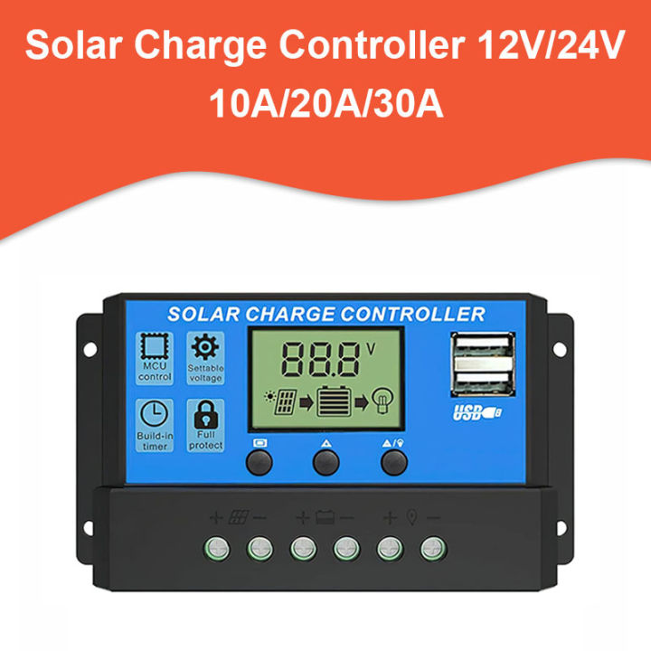 Solar%20Charge%20Controller%20for%2012V/24V%20Adjustable%20LCD%20Display%20Solar%20Panel%20Battery%20Regulator%20Solar%20Panel%20Charge%20Controller%20with%20USB%20Port%20-%20Image%202