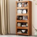 KWOKING Closed Back Bookcase Standard Modern Bookshelf with Cabinets Bookshelf Rack Floor-to-Ceiling Office Bedroom Living Room Multi-Layer Storage Bookcase Natural Mpale. 
