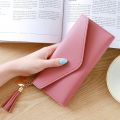 New Women Wallets Letter Long Tri-fold Wallet Purse Fresh Leather Female Clutch Card Holder Cartera Mujer. 