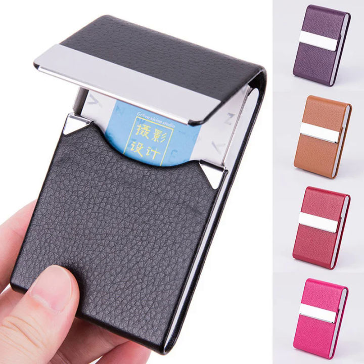 Fashion Aluminum ID Credit Card Holder Anti-theft Metal Wallets Pocket Case Women Men Business Card Holders Credit Box
