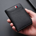 Leather Credit Card Wallet Men and Women Fashion Soft Thin ID Card Holder Portable Walet Slim Small Business Card Holders. 