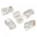 RJ45 Plug Ethernet Gold Plated Network Connector Unolink { 10 Pis }. 