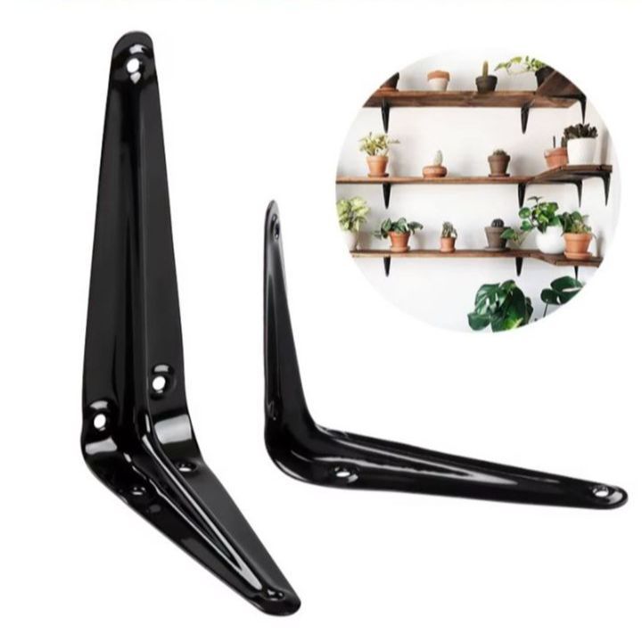 2 PCS Premium Wall Mounted L Shaped Angle Bracket (Size-5"x6")- Decorative Shelf Bracket- Wall Bracket- Bracket- L Bracket- Angle Bracket- Support Bracket- Floating Bracket- Heavy-Duty Bracket- Corner Bracket