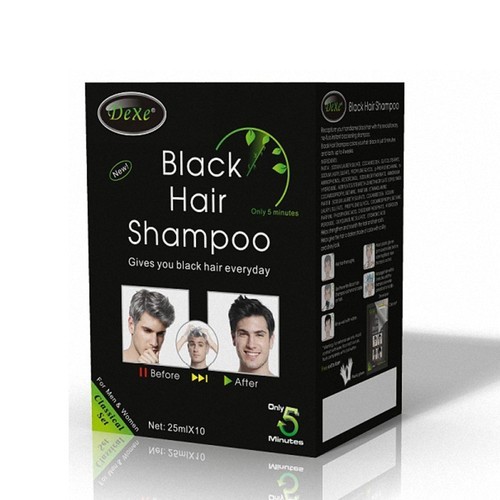Dexe Black Hair Shampoo (Natural Black)-10pcs
