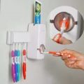 Automatic Toothpaste Dispenser & "Touch Me" Brush Holder Set - White - Magic Gift Store.