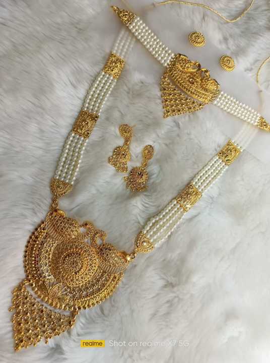Long Lightweight Rani Haar Design Light Weight Rani Haar Long Gold