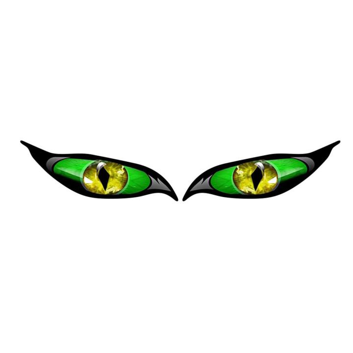 2pcs Car Sticker Evil Eye pvc Zombie Sunscreen Waterproof Decal for Rearview rror 13cm*5cm