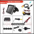 Option 3-Silver Sensors-Koorinwoo Auto Parktronics 8 For Car Parking Sensors System 22MM 2 Cameras Rear + Front Radar Detector Full Kit for Android DVD. 