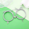 【Hey my home】Bracelets Lovers Lock Heart Braided Rope Wrist Chain.